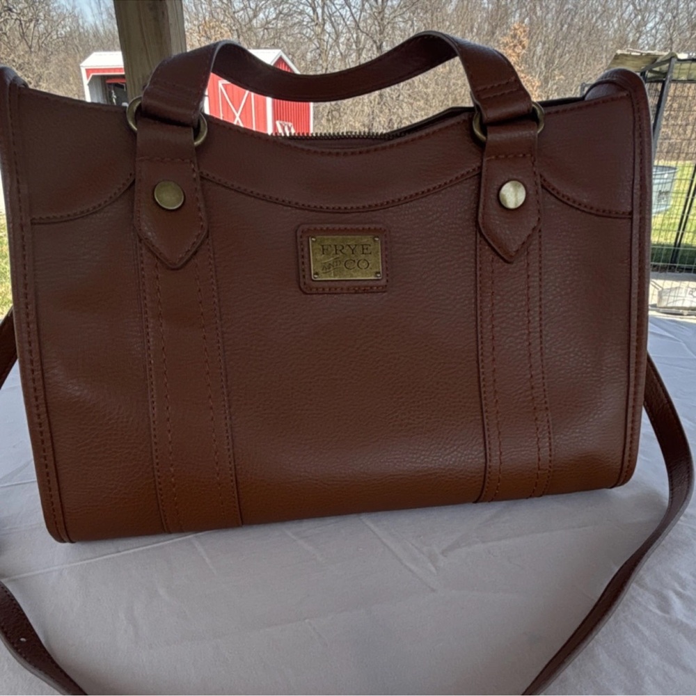 FRYE AND CO. Brown Leather Satchel